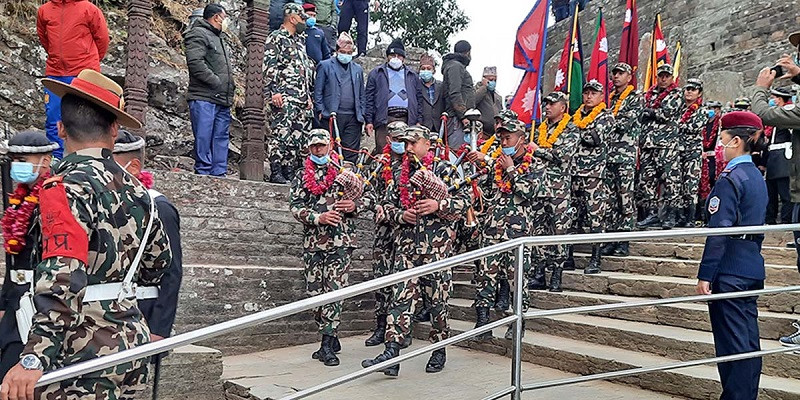 नेपाली सेनाले तेस्रो गोरखा–जितगढी एकीकरण पदयात्रा गर्दै