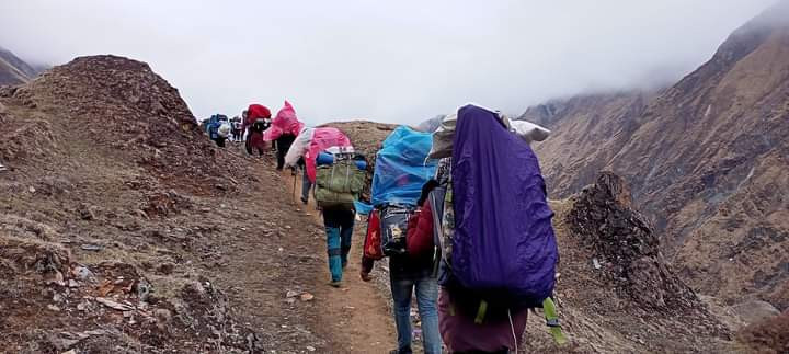 मुगुको पाटन क्षेत्रमा अनुमति नलिइ यार्सा संकलन गर्नेको भीड
