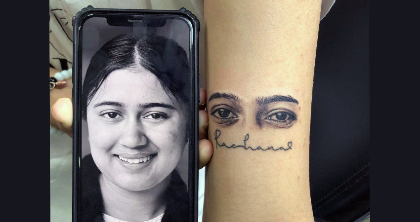 आफ्नो आँखाको ट्याटु खोप्योलाई धन्यवाद दिदैँ रचनाले भनिन्- यो गहिरो सम्बन्धको अनुभूति शब्दले बयान गर्न सक्दिन