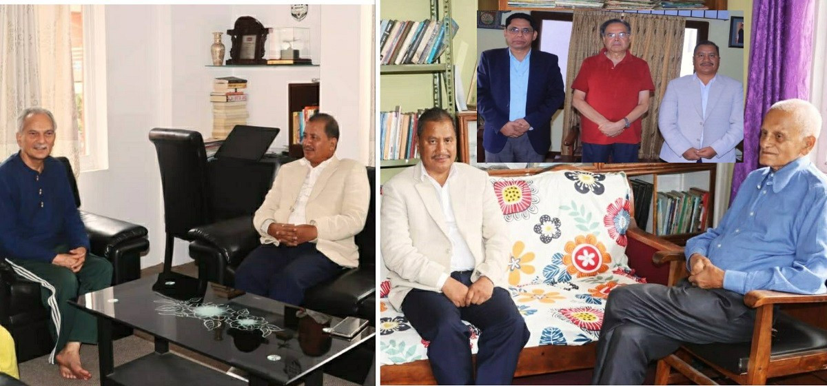 विप्लवले निवासमै पुगेर भेटे झलनाथ, बाबुराम र मोहनविक्रमलाई, के-के भयो कुराकानी?