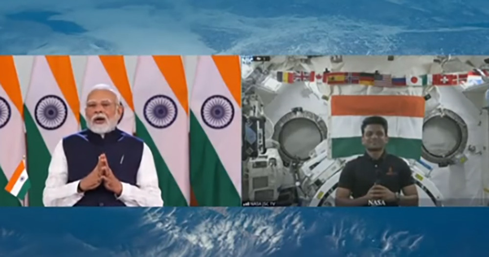 मोदीले अन्तर्राष्ट्रिय अन्तरिक्ष स्टेशनमा रहेका क्याप्टेन शुक्लासँग गरे कुराकानी