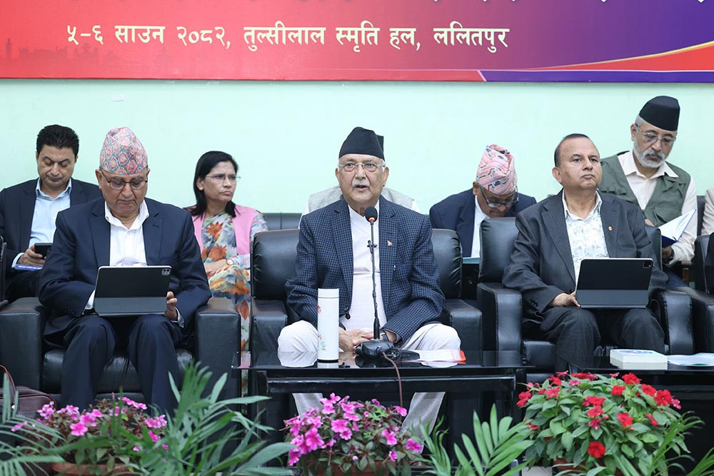 विद्यादेवी भण्डारीसँग भेट बारे ओलीको केन्द्रीय कमिटीमा ब्रिफिङ